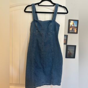 Fashion Nova denim mini bodycon dress